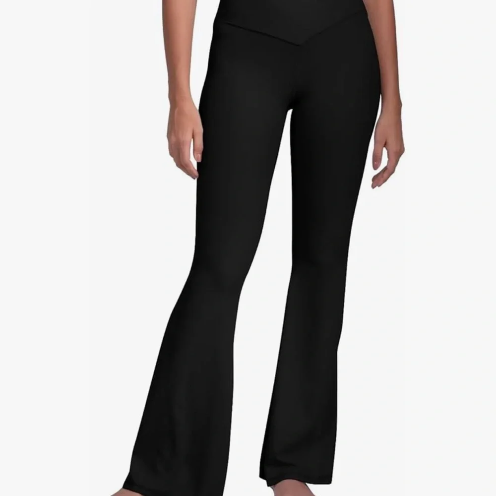 Flared Leggings High Waisted Casual Bootcut Flare with Crossover Waist💕 - Picture 2 of 3